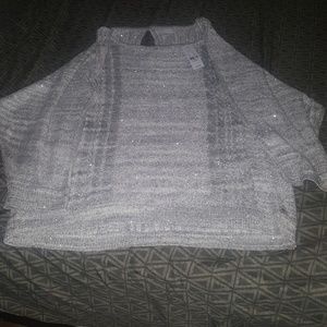 Brand NEW w tag NYC  silver sparkly sequin sweater